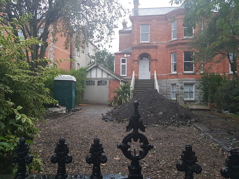 Ailesbury Road: the garage at No 49 gives builders easy access to the back garden