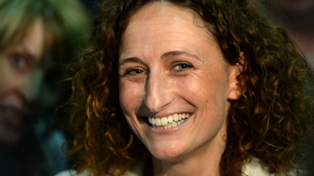 Lynn Boylan at the RDS on Sunday night after being elected an MEP. Photograph: Dara Mac Dónaill / The Irish Times