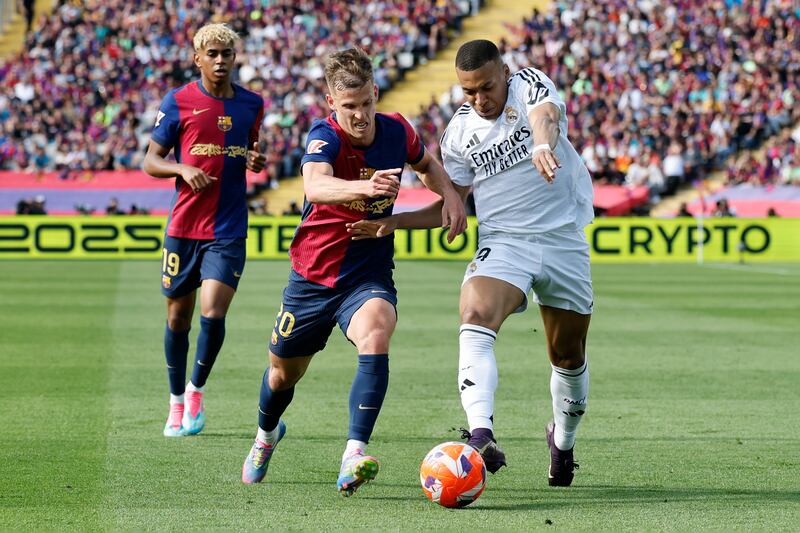 Kylian Mbappé is developing a knack of scoring consolation hat-tricks. Photograph: Helios de la Rubia/Real Madrid via Getty Images