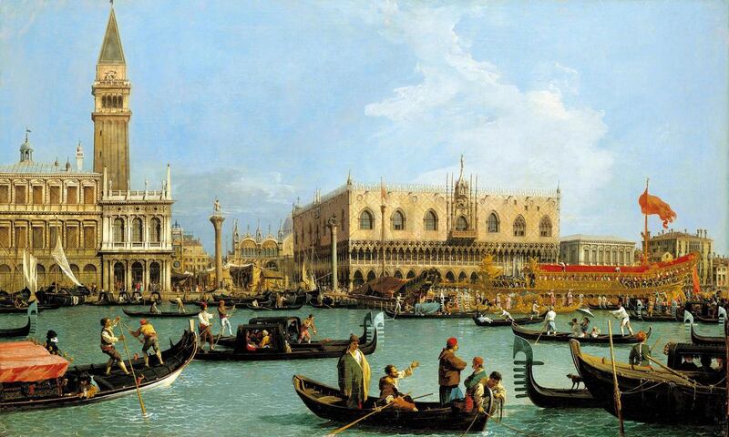 Canaletto: The Bacino di San Marco on Ascension Day, c1733-4. Images courtesy of the National Gallery of Ireland and the Royal Collection Trust