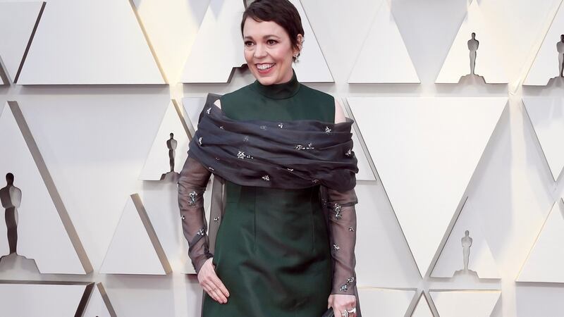 Olivia Coleman wearing Prada on the Oscars red carpet. Photograph: Frazer Harrison/Getty Images