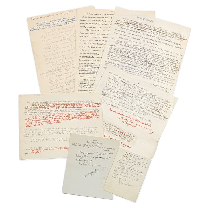 Archive of correspondence, interview notes and other material relating to George Bernard Shaw assembled by Charles Hayden Church.