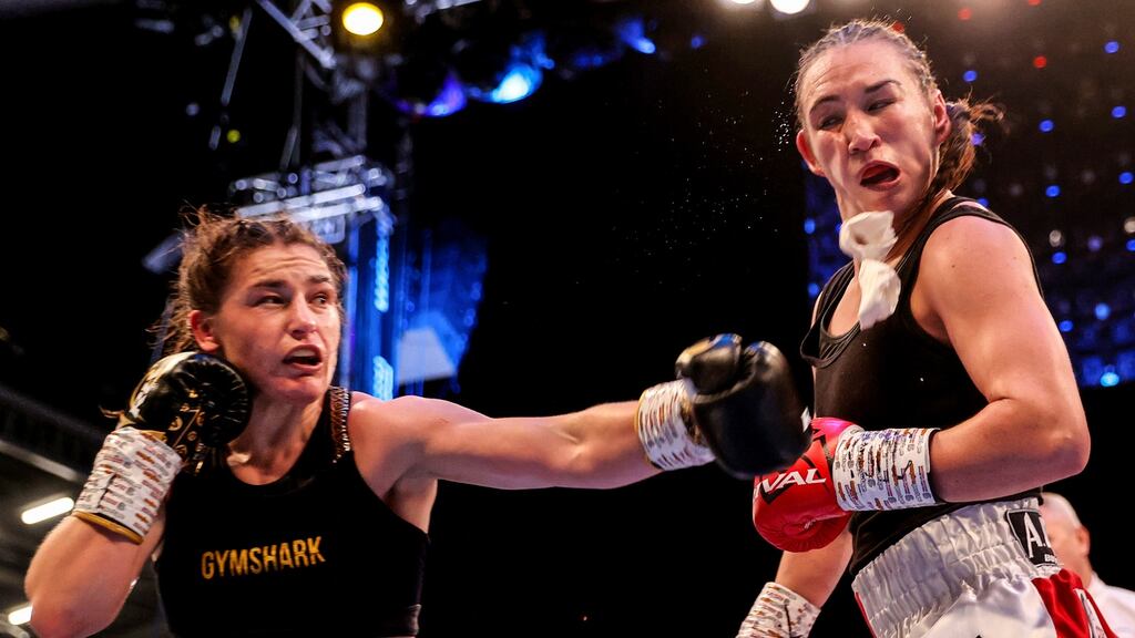 Katie Taylor earned a unanimous decision against Jennifer Han in Leeds. Photograph: Mark Robinson/Matchroom/Inpho