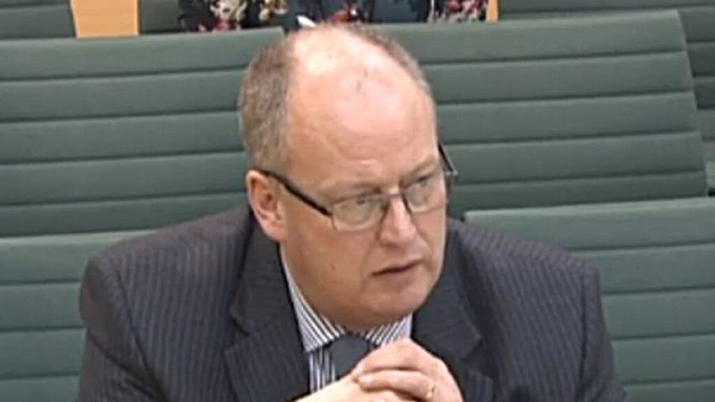 PSNI chief constable George Hamilton gives evidence to Commons Northern Ireland Committee on the future of the land border, at Portcullis House in London. PRESS ASSOCIATION Photo. Picture date: Tuesday December 13, 2016. See PA story ULSTER Brexit. Photo credit should read: PA/PA Wire