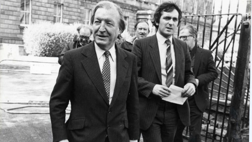Former taoisigh Charles Haughey and Bertie Ahern: The Fianna Fáil leaders brought public sector unions onside through pay raises and social partnership. Photograph: Peter Thursfield