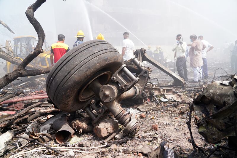 The site of the crash in Ahmedabad, India on June 12th. Photograph: Siddharaj Solanki/Bloomberg