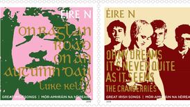 U2 and Cranberries songs celebrated in postage stamps