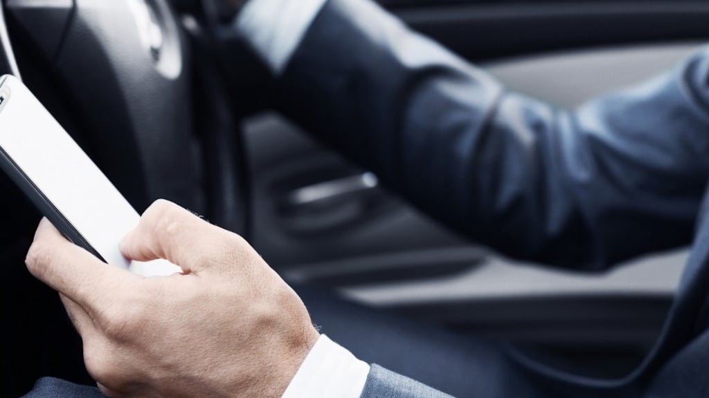 Mobile phone use is considered one of the four key road safety issues, alongside speeding, drink- and drug-driving and the non-wearing of seatbelts. Photograph: iStock