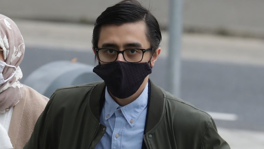 Albaraa Turkistani pictured at the Criminal Courts of Justice in Dublin before he was jailed. Photograph: Collins Courts