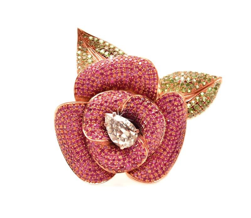 Damask Rose ring by Nigel O’Reilly.