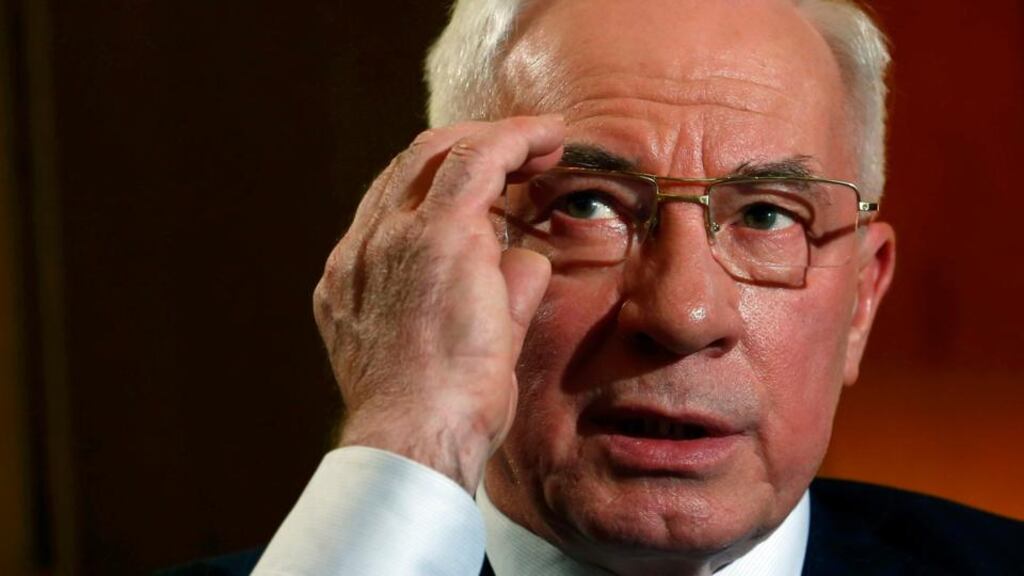 Ukrainian prime minister Mykola Azarov who resigned today. Photograph: Reuters