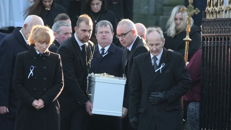 The funeral Mass for Nadine Lott in Sts Mary and Peter’s Church, Arklow, on Sunday. Photograph: Stephen Collins/Collins