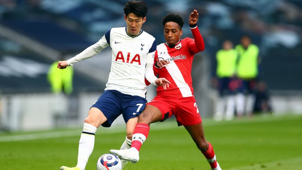 Tottenham Hotspur’s Son Heung-min received online abuse from Manchester United fans. Photo: Clive Rose/PA Wire