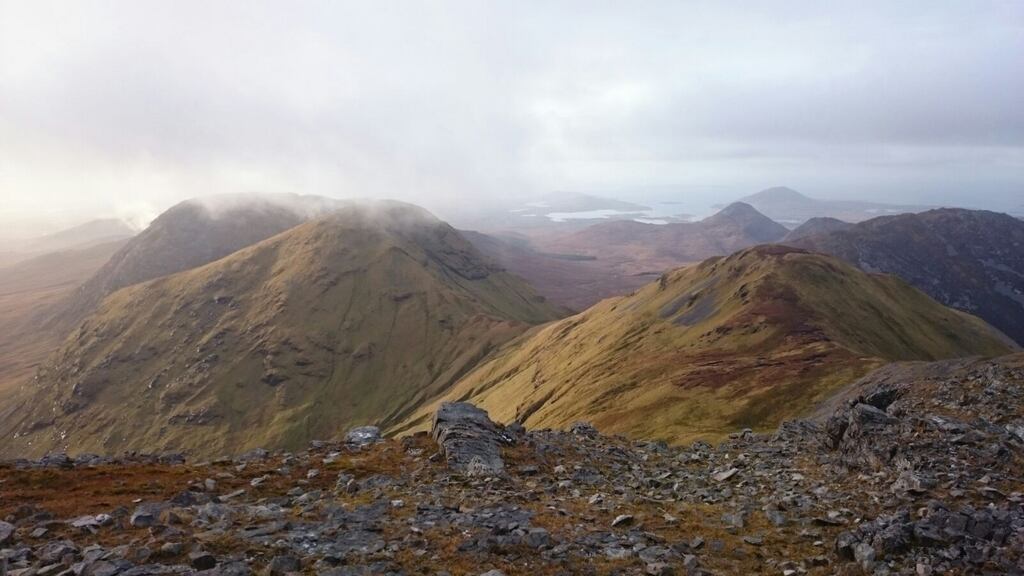 The  Twelve Bens of Connemara, often celebrated in poem, picture-postcard and painting