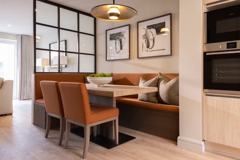 Interiors have sleek, contemporary design