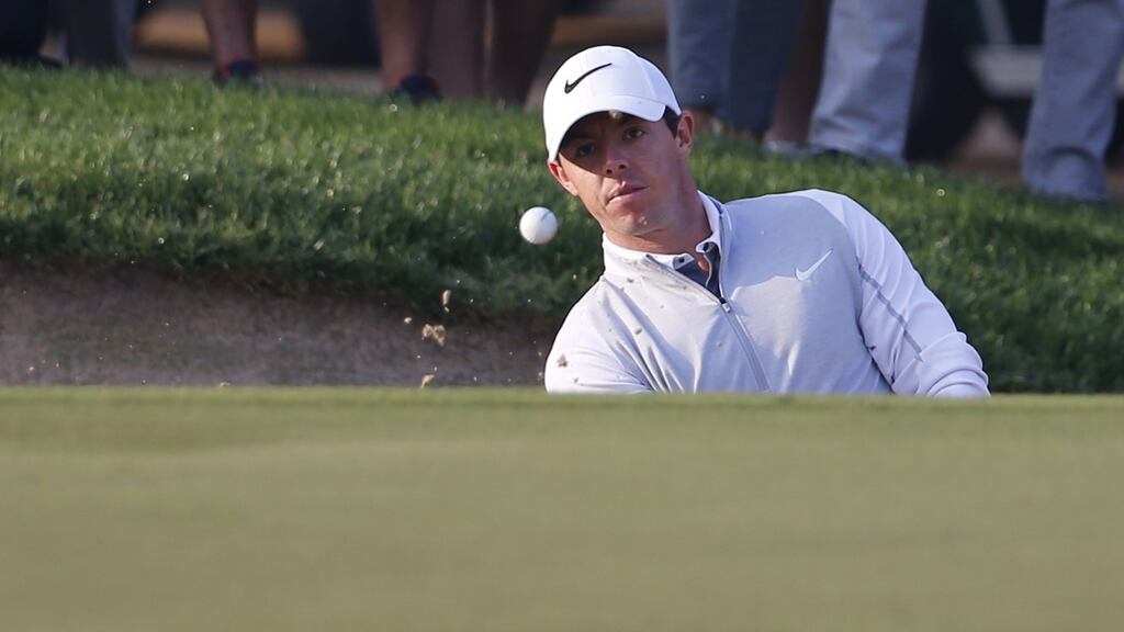 Rory McIlroy shot an opening round of 68 in Dubai. Photograph: Afp
