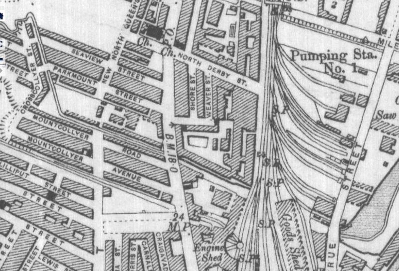 Weaver Street from ONS map, 1907