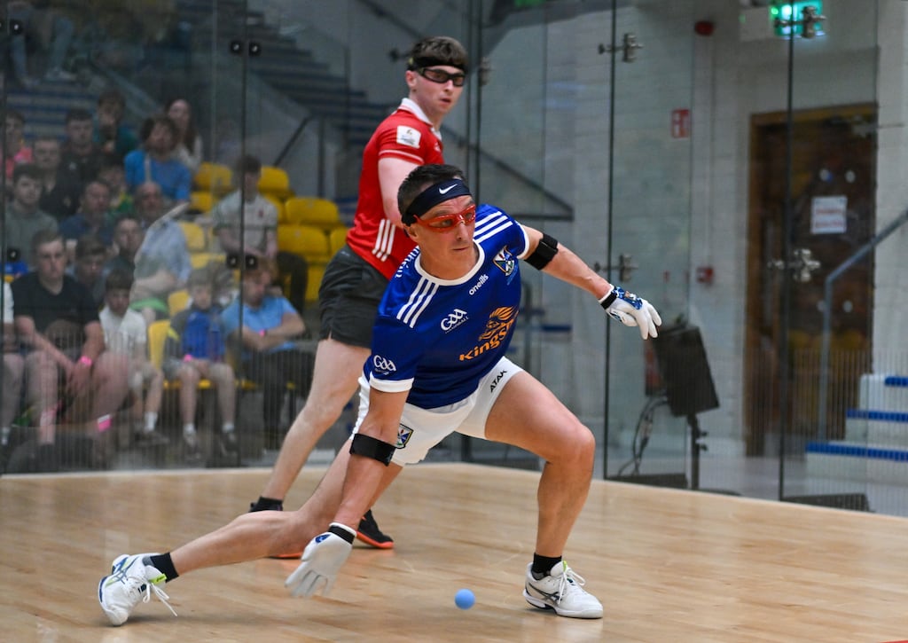 Paul Brady during the All-Ireland Senior Men's Singles against David Walsh. Photograph: Stephen Marken