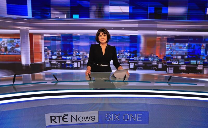 January 2019: Keelin Shanley in the newly upgraded RTÉ News studio.