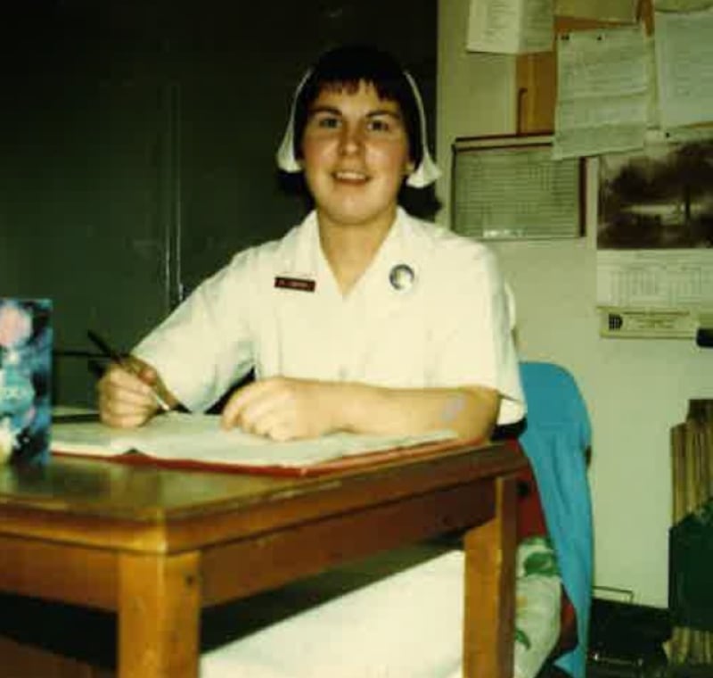 Breda Gahan at St James's Hospital Dublin in 1987, early in her career.