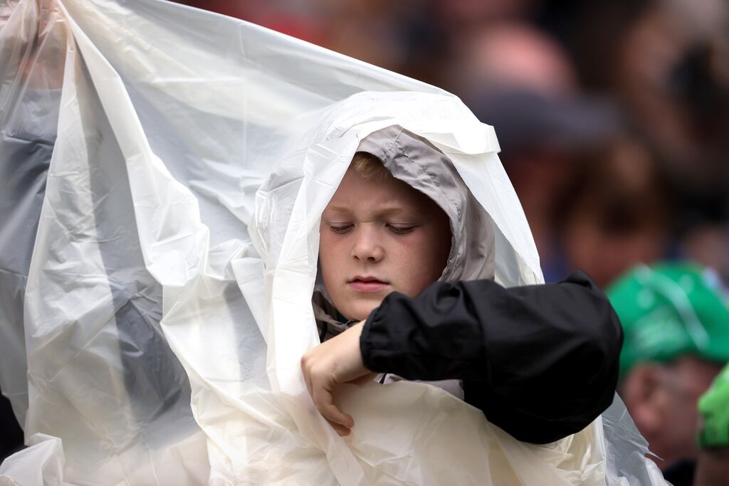 Fans experienced rain throughout the All-Ireland Senior Hurling Championship Final at Croke Park between Limerick and Kilkenny last weekend. Photograph: INPHO/Laszlo Geczo