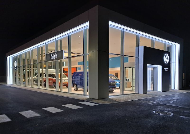 Bright Volkswagen Commercials at Airside Motorpark in Swords, Co Dublin