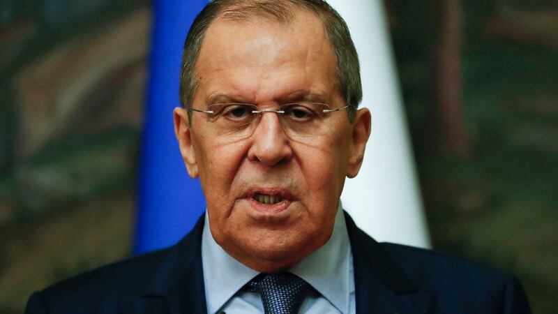 Russian foreign minister Sergei Lavrov said the US “tried to do what they call ‘democracy’” in Afghanistan. Photograph:  Maxim Shipenkov/POOL/AFP via Getty Images