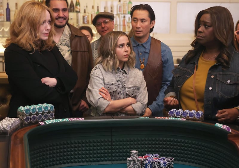 Good Girls: Christina Hendricks (left) as Beth Boland, Mae Whitman as Annie Marks, Retta as Rubby Hill. Photograph: Jordin Althaus/NBC/NBCU Photo Bank via Getty Images