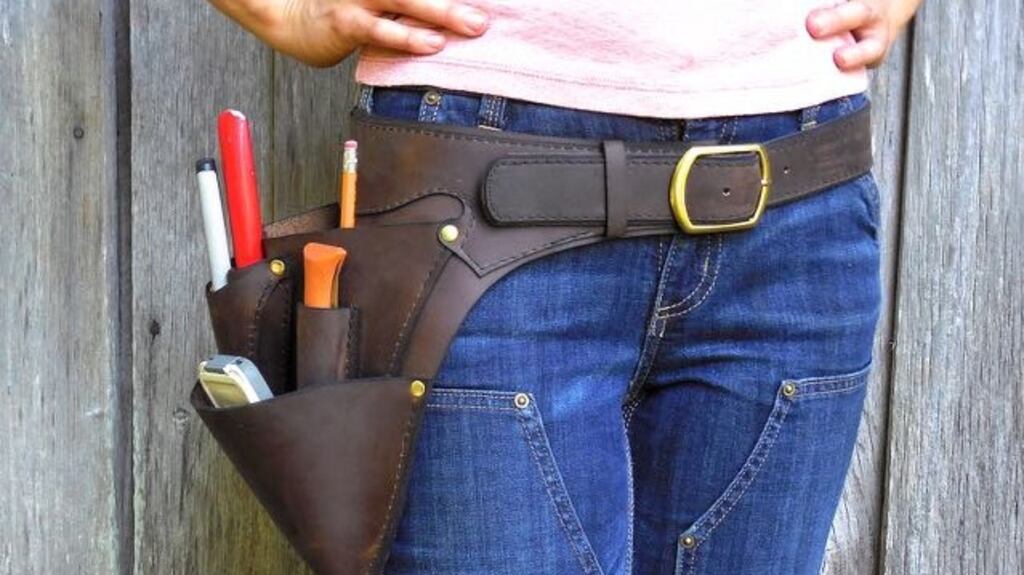 Custom-made leather tool belt from the small family-run US firm Wheeler Munroe, whose belts are things of beauty as well as lifesavers for busy multi-tasking gardeners.