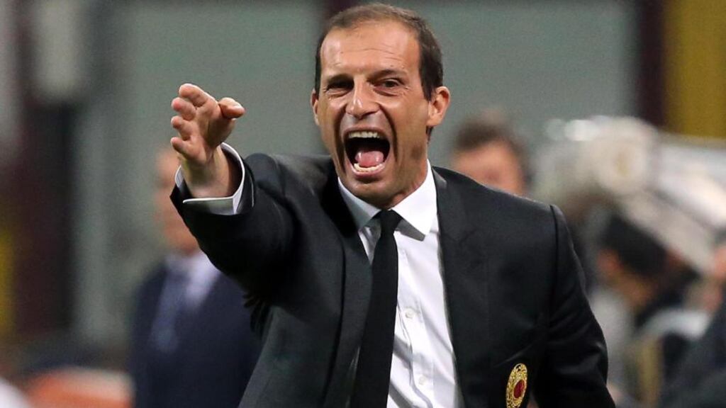 AC Milan have sacked coach Massimiliano Allegri. Photograph: Matteo Bazzi/EPA