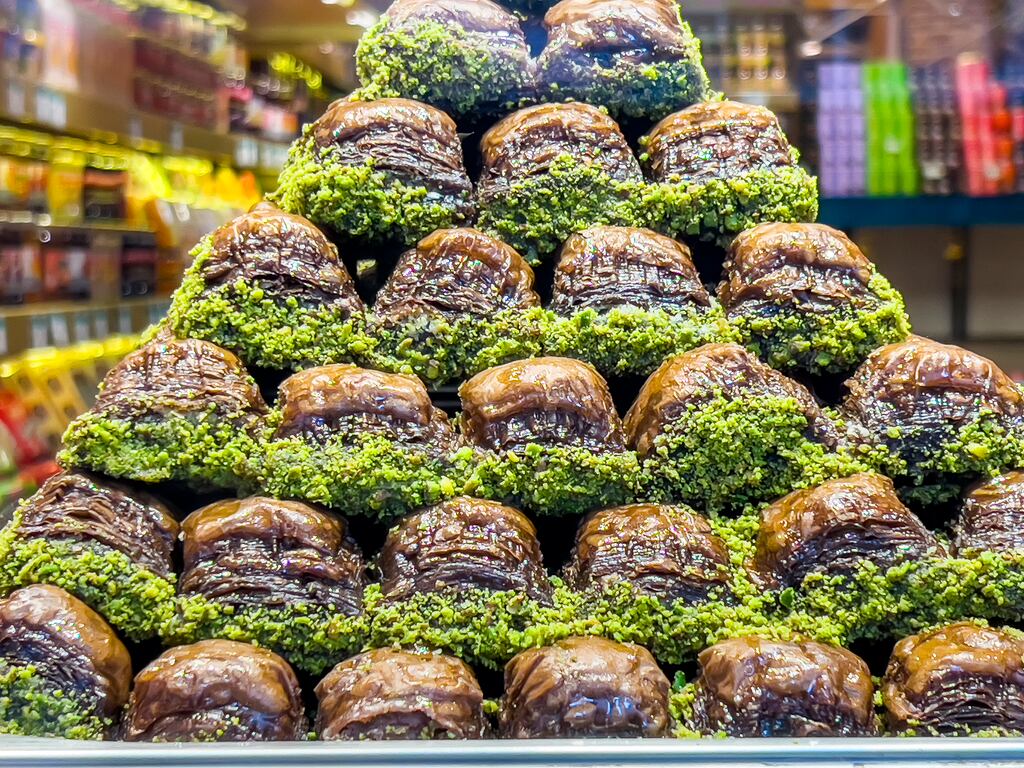 Turkish baklava prepared for Ramadan. Photograph: iStock