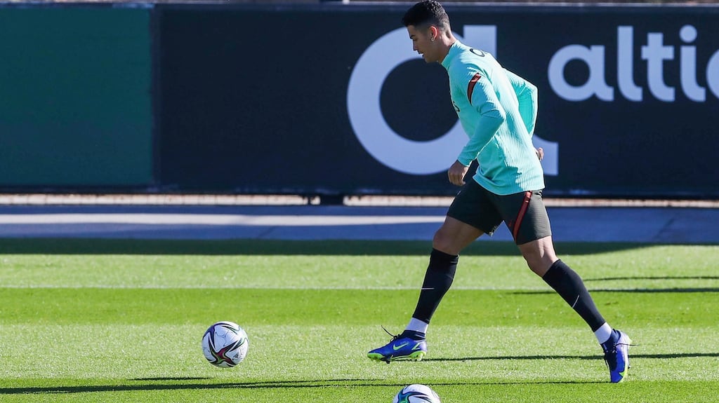 Cristiano Ronaldo’s Portugal are vying with Serbia for top spot. Photograph: Manuel De Almeida/EPA