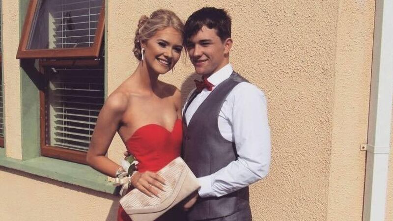 Mothers of young couple who ‘adored’ each other embrace at funeral