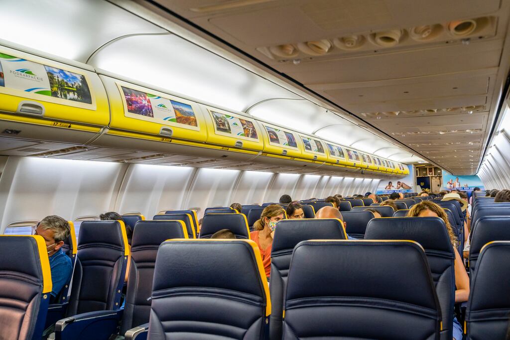 Ryanair says it flew a record 11% more passengers in August than in the same month last year. Photograph: stock