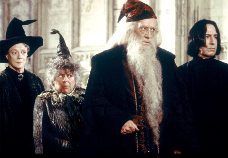 Maggie Smith (far right) with Miriam Margolyes, Richard Harris and Alan Rickman in Harry Potter and the Chamber of Secrets. Photograph: Visual/allaction.co./PA Wire
