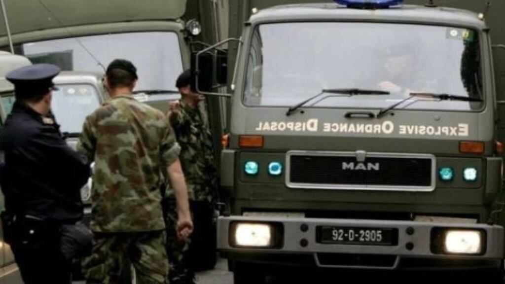 File photograph of an Army bomb disposal team.