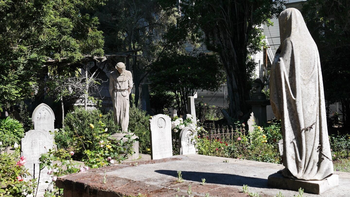The cemetery of Mission San Francisco de Asís, better known as the Mission Dolores, one of 21 Californian missions established in the 1770s