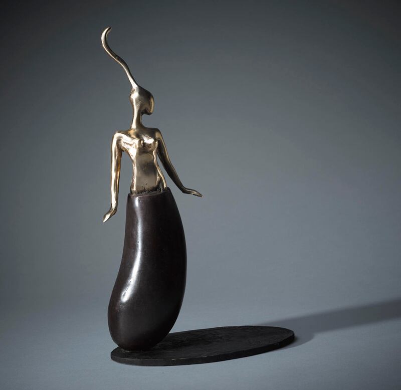 Mademoiselle Aubergine by Orla de Brí. €4,500 at the Solomon Fine Art gallery.