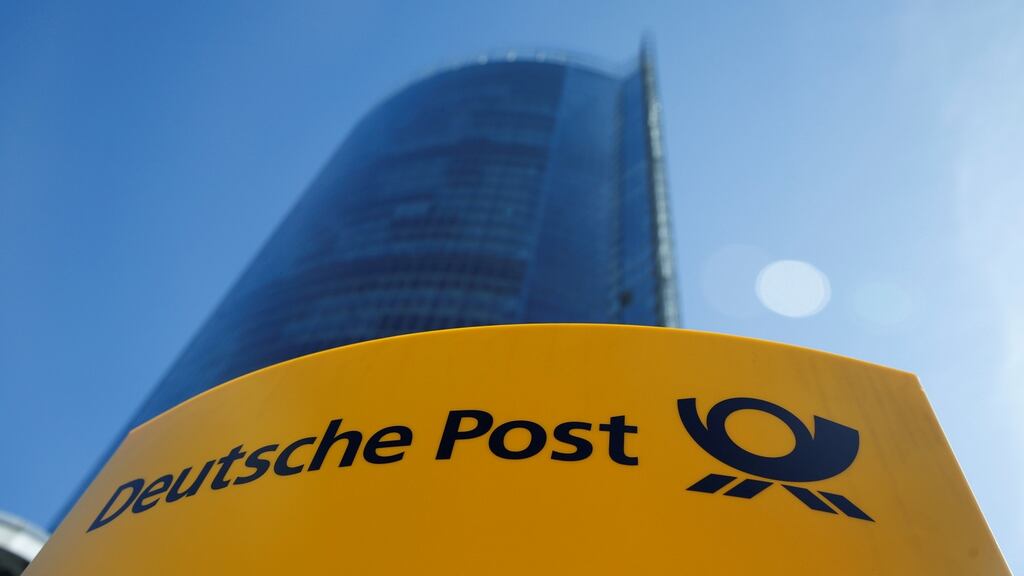 Deutsche Post’s  gains are propelled by rising parcel deliveries for online retailers and an increase in German postage rates. Photograph: Reuters