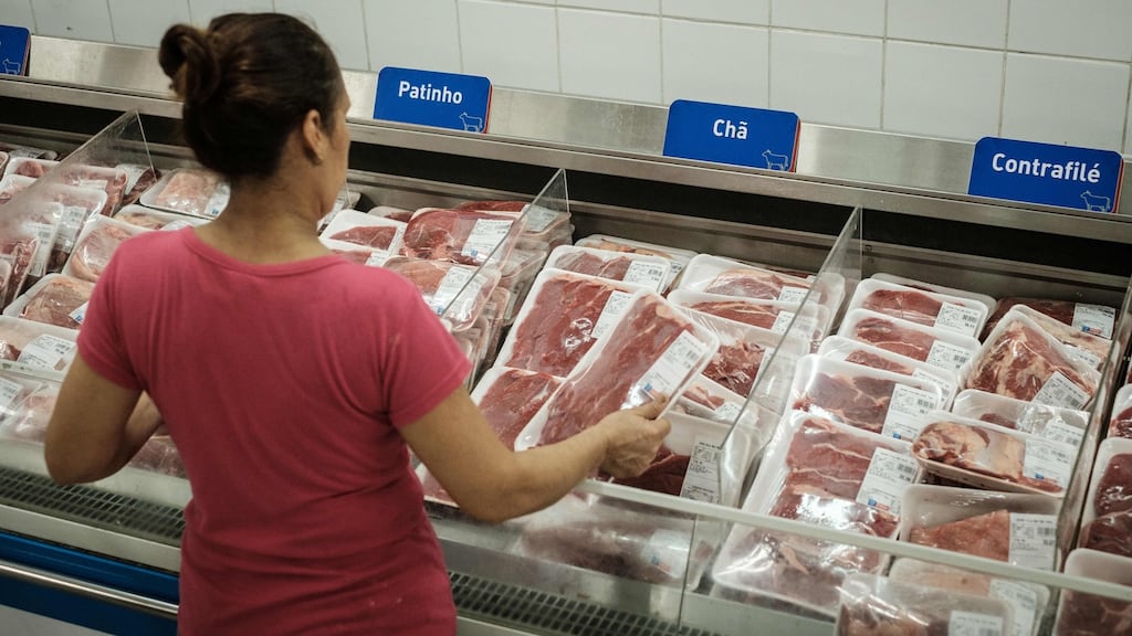 Beef in a Rio supermarket: Brazil has said scandal does not mean exported products were unsafe for human consumption. Photograph: Yasuyoshi Chiba/AFP/Getty Images