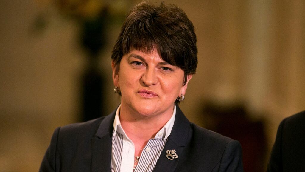 DUP leader Arlene Foster: condemned the British media’s coverage of the DUP. Photograph: Liam McBurney/PA