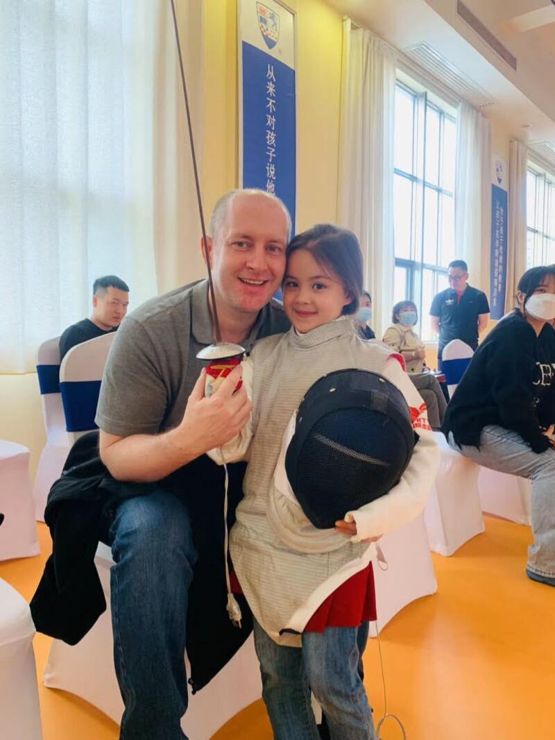 Gavin Leonard with his six-year-old daughter Jade.