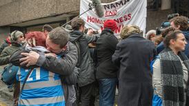 Homeless and activists leave Apollo House amid emotional scenes