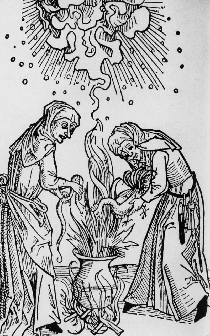 Wood engraving of witches brewing a potion, circa 1500. Photograph: Ullstein Bild/Getty Images