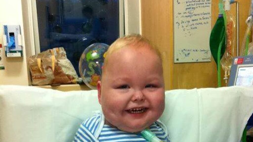 Liam McEntee pictured in 2012 after getting his prosthetic leg fitted. Photograph: Liam McEntee/Facebook