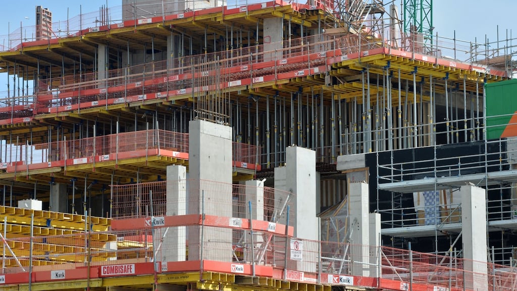 The building site for the National Childrens Hospital, where construction has been halted due to coronavirus restrictions. Photograph: Alan Betson