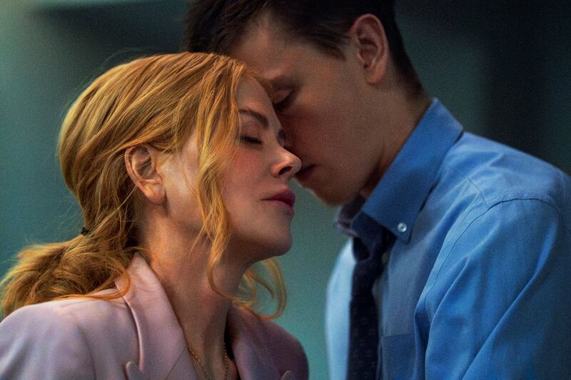 Babygirl: Nicole Kidman and Harris Dickinson in Halina Reijn’s film. Photograph: Niko Tavernise/A24