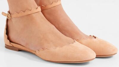 Suede flats, €420, Chloe
