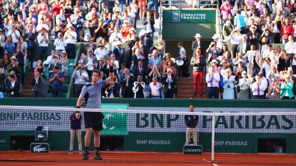 Andy Murray is through to the semi-finals of the French Open after a four set win over David Ferrer. Photograph: Getty