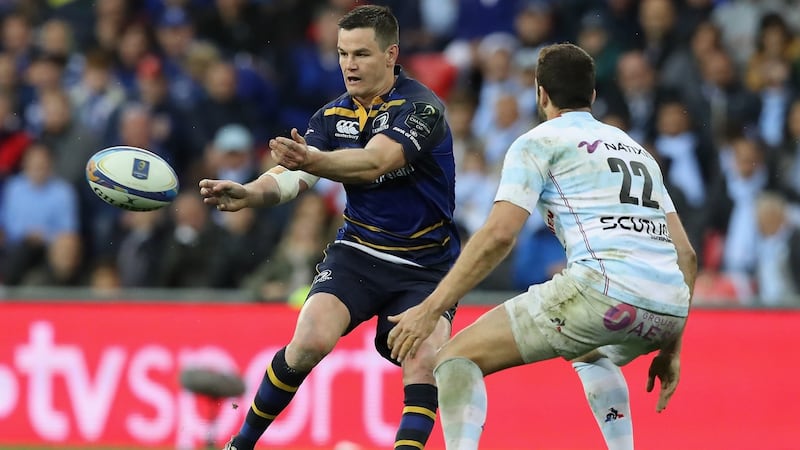Johnny Sexton’s mindset and belief was infectious, he continually drove Leinster and the others responded. Photograph: David Rogers/Getty Images